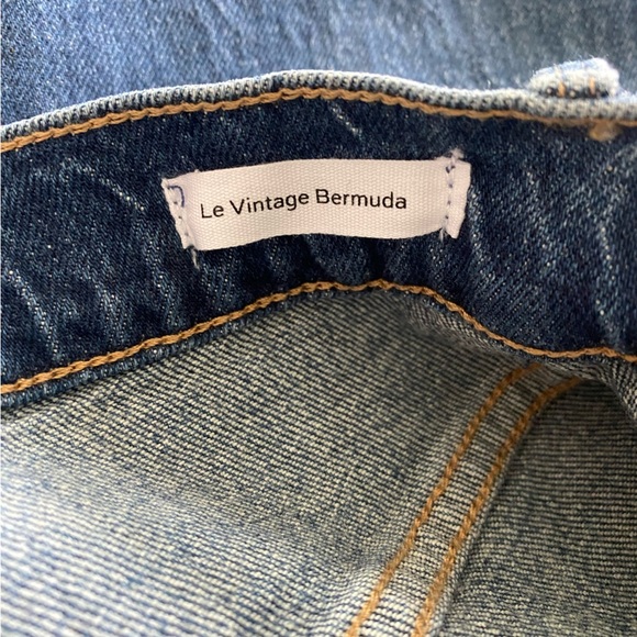 FRAME Le Vintage Bermuda Denim Shorts Heartbreaker Frayed Hem NWT - Picture 5 of 6